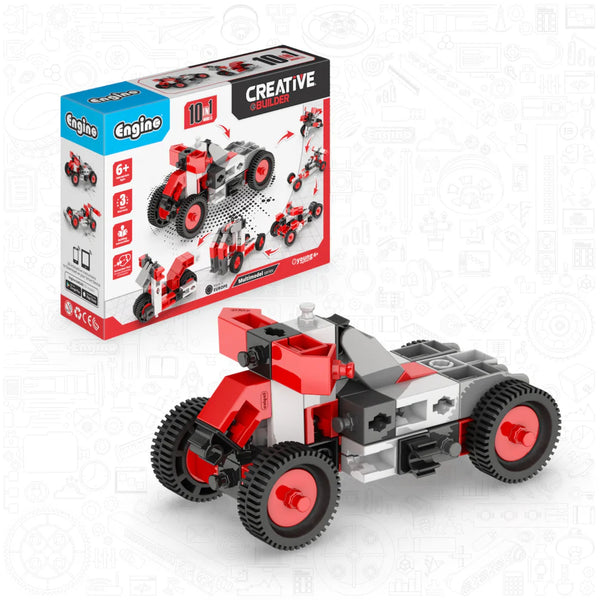 Engino Creative Builder: Σετ 10 Μοντέλων – STEM Παιχνίδια Μηχανικής για παιδιά 6+ ετών (10 Μοντέλα για Κατασκευή)