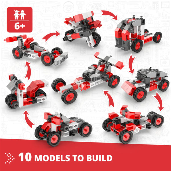 Engino Creative Builder: Σετ 10 Μοντέλων – STEM Παιχνίδια Μηχανικής για παιδιά 6+ ετών (10 Μοντέλα για Κατασκευή)