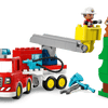 Fire Truck with Hose and Firefighter