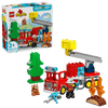 Fire Truck with Hose and Firefighter