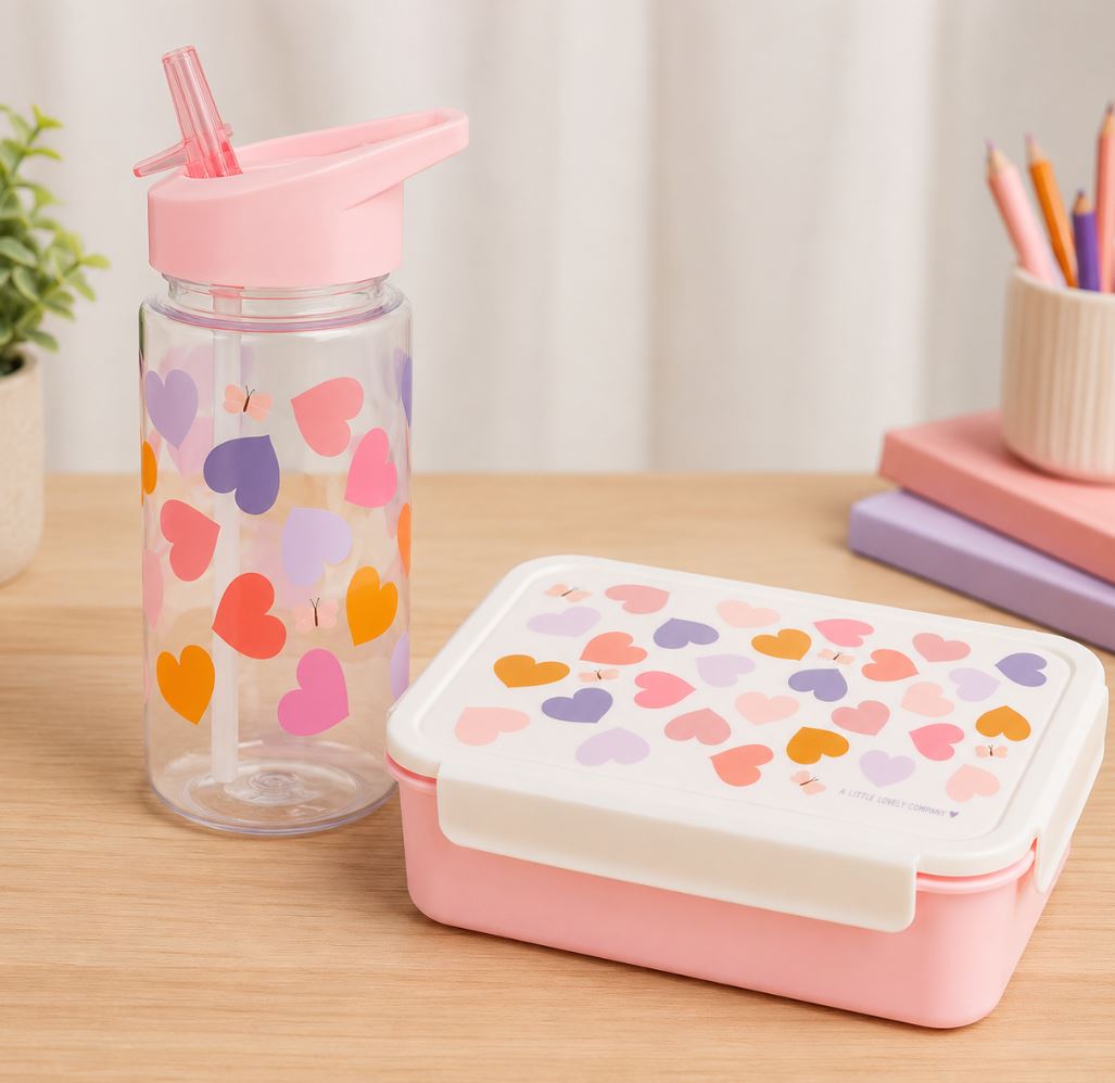 A Little Lovely Company Παγουράκι Tritan Παιδικό 450ml – Καρδιές