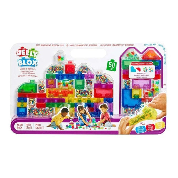 Jelly Blox Mega Set – 50 Squishy Building Blocks