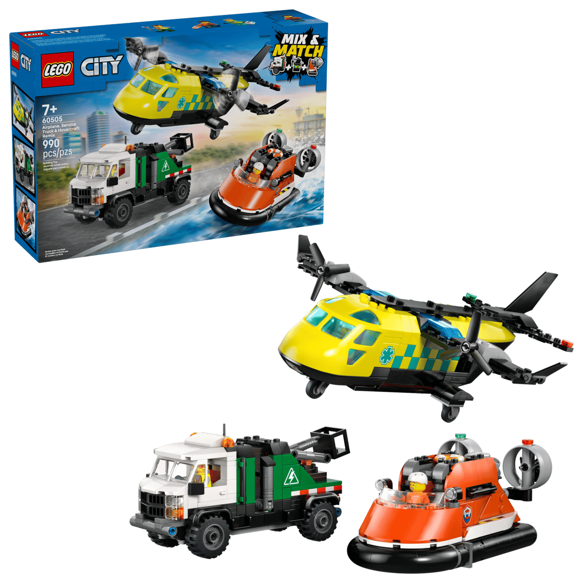 City Airplane, Service Truck & Hovercraft Remix