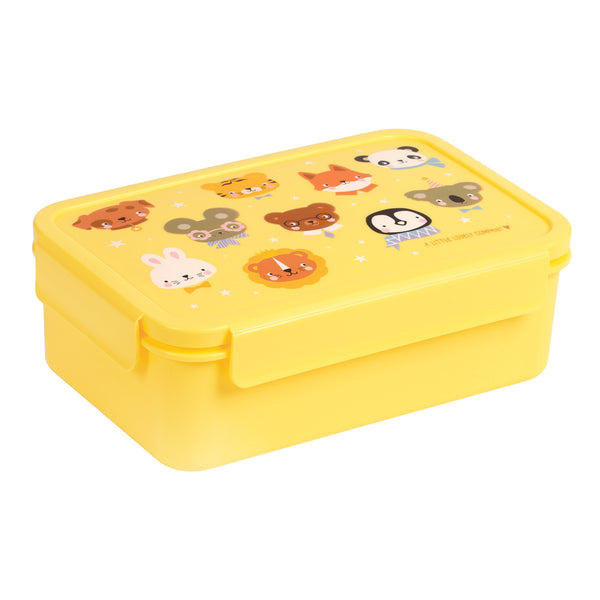 A Little Lovely Company – Bento Lunch Box with Compartments 1.2L – Animal Friends