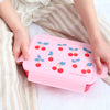 A Little Lovely Company Bento Lunch Box with Compartments 1.2L – Cherries