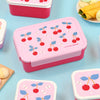 A Little Lovely Company Bento Lunch Box with Compartments 1.2L – Cherries