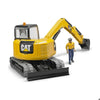 CAT Mini Track Excavator with Worker