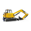 CAT Mini Track Excavator with Worker