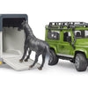 Land Rover with Horse Trailer and Horse