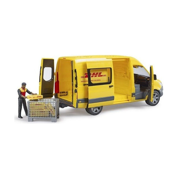Mercedes Sprinter DHL Delivery Van with Driver and Accessories