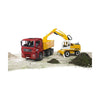 MAN Construction Dump Truck with Liebherr Excavator