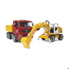MAN Construction Dump Truck with Liebherr Excavator