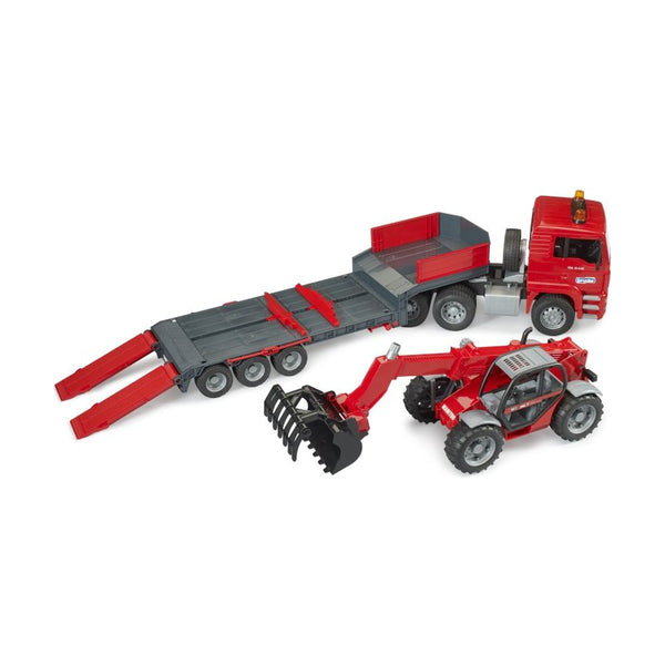 MAN TGA Low Loader with Manitou Loader