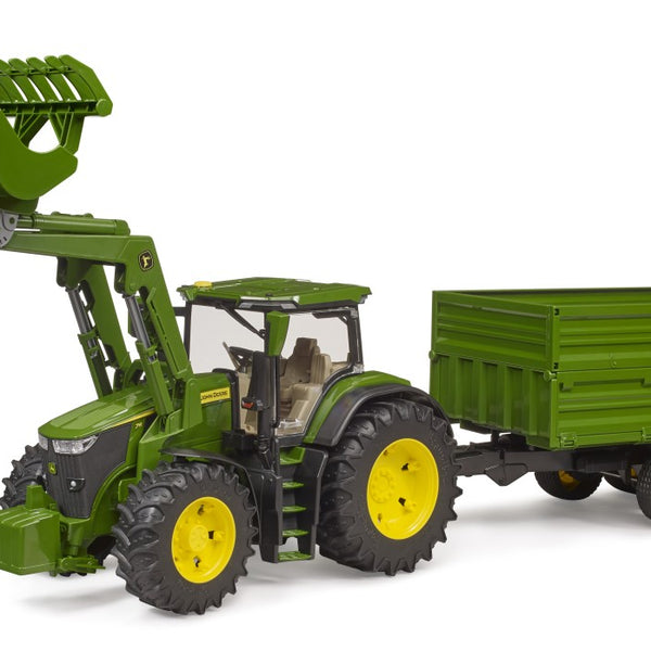 John Deere 7R 350 Tractor with Loader and Trailer
