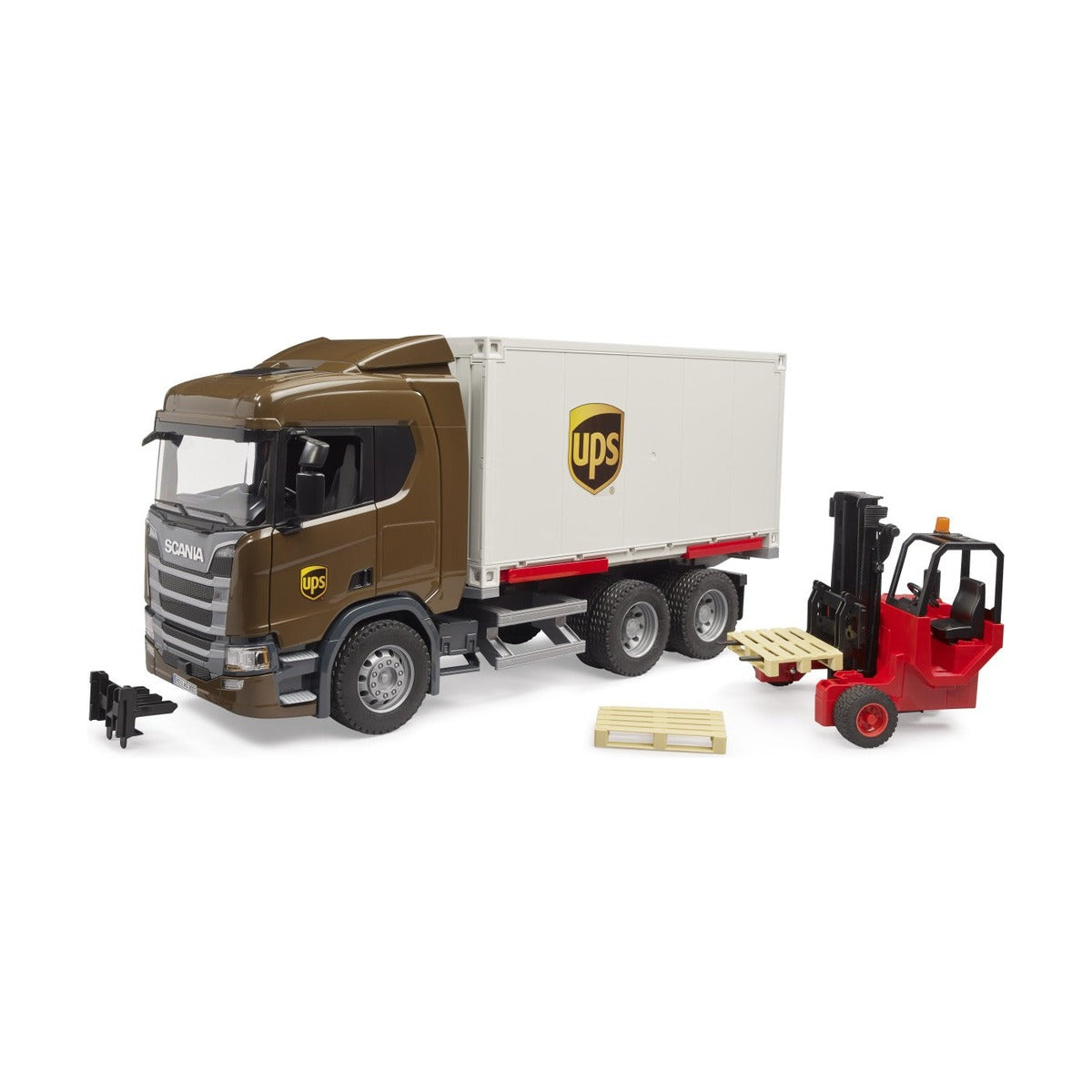 Scania Super 560R UPS Truck with Forklift