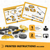 Engino Creative Builder Tall Crane Machinery Set: Educational Engineering Toys for Kids Ages 6+ (3 Models to Build)