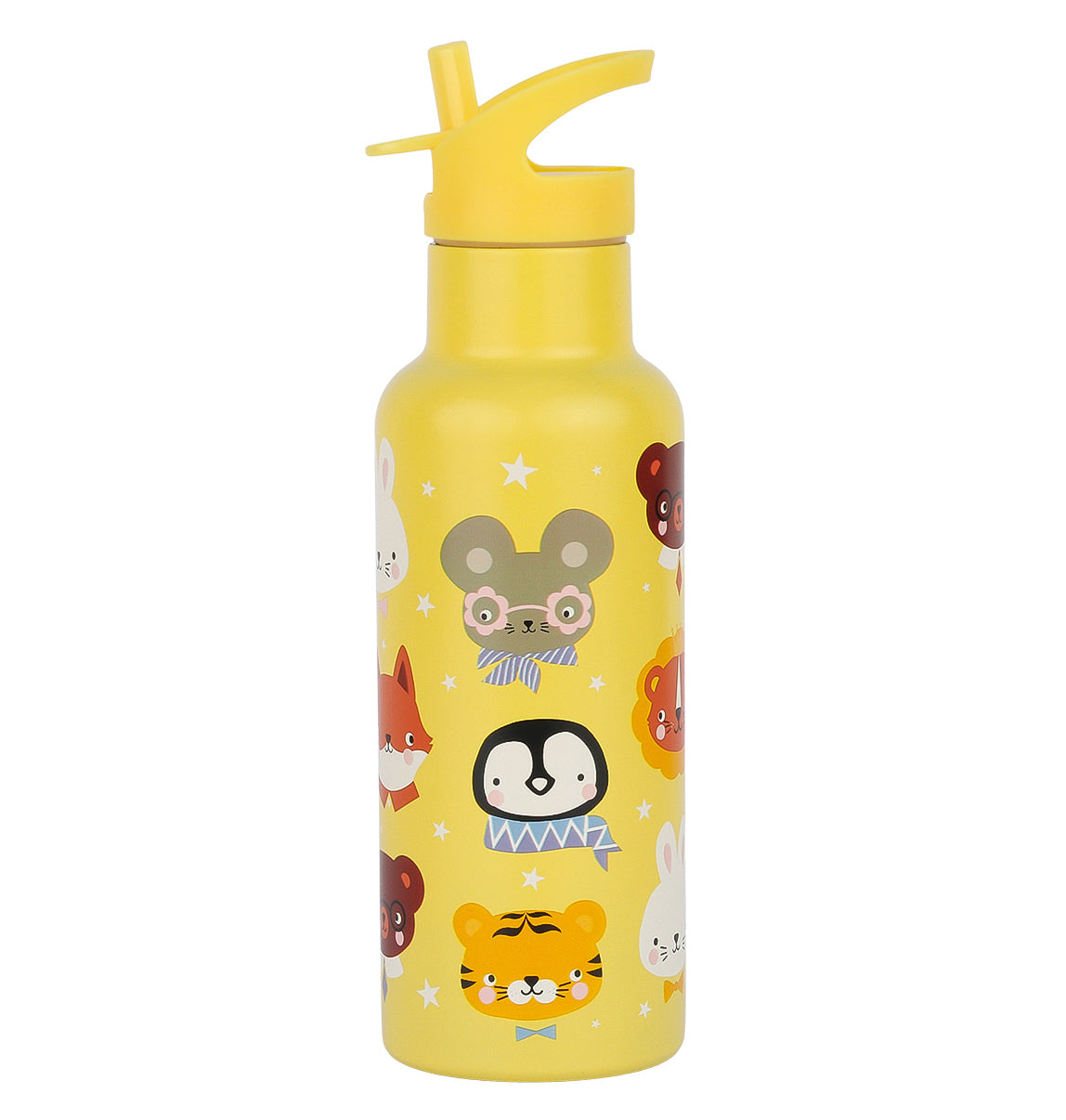 A Little Lovely Company XL Double-Walled Stainless Steel Bottle 500ml – Animal Friends