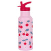 A Little Lovely Company XL Double-Walled Stainless Steel Bottle 500ml – Cherries