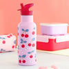 A Little Lovely Company XL Double-Walled Stainless Steel Bottle 500ml – Cherries