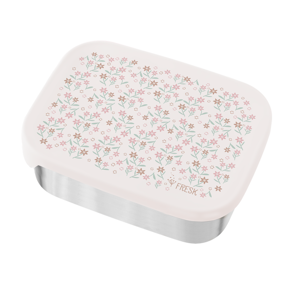 Fresk Lunch Box with Silicone Lid – Garden Flowers