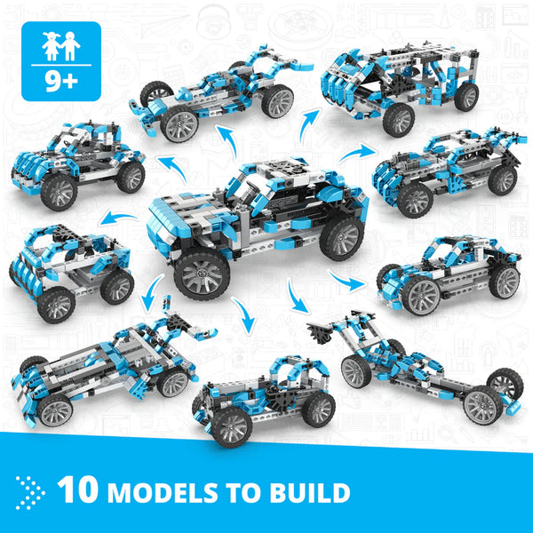 Engino Inventor: Offroader Motorized Set - Εκπαιδευτικά παιχνίδια STEM για παιδιά 9+ (10 μοντέλα προς κατασκευή)