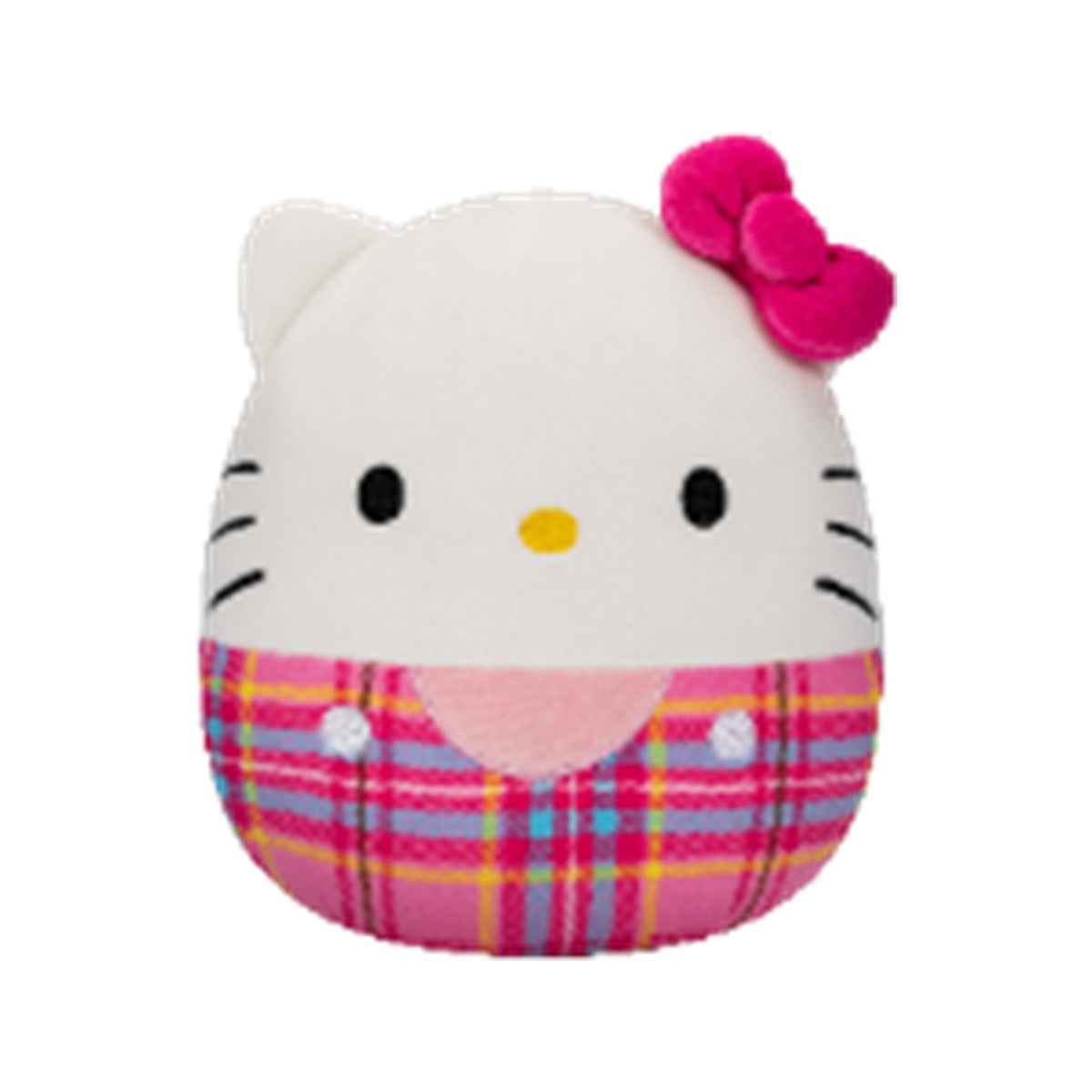 Мягкая игрушка Squishmallows Sanrio Hello Kitty, 20 см, розовая в клетку