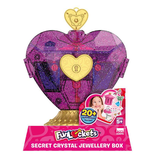 Funlockets Secret Crystal Jewellery Case, Heart