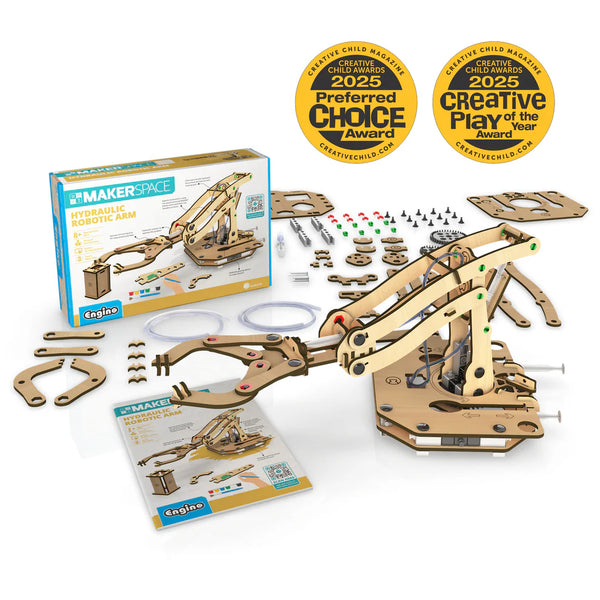 Engino MAKERSPACE DIY: Υδραυλικός Ρομποτικός Βραχίονας, STEM Παιχνίδια για Παιδιά 8+ (1 Μοντέλο προς Κατασκευή)