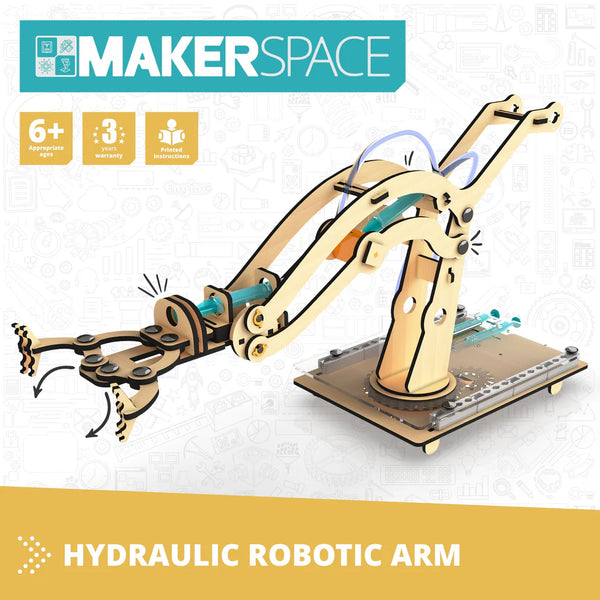 Engino MAKERSPACE DIY: Υδραυλικός Ρομποτικός Βραχίονας, STEM Παιχνίδια για Παιδιά 8+ (1 Μοντέλο προς Κατασκευή)