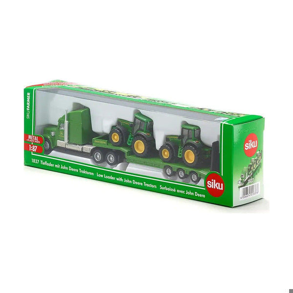 John Deere Semi Truck with 2 Tractors 1:87