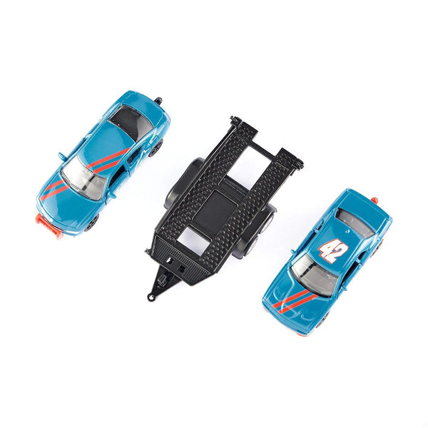 Dodge Charger Racing & Trailer with Dodge Challenger SRT 1:50