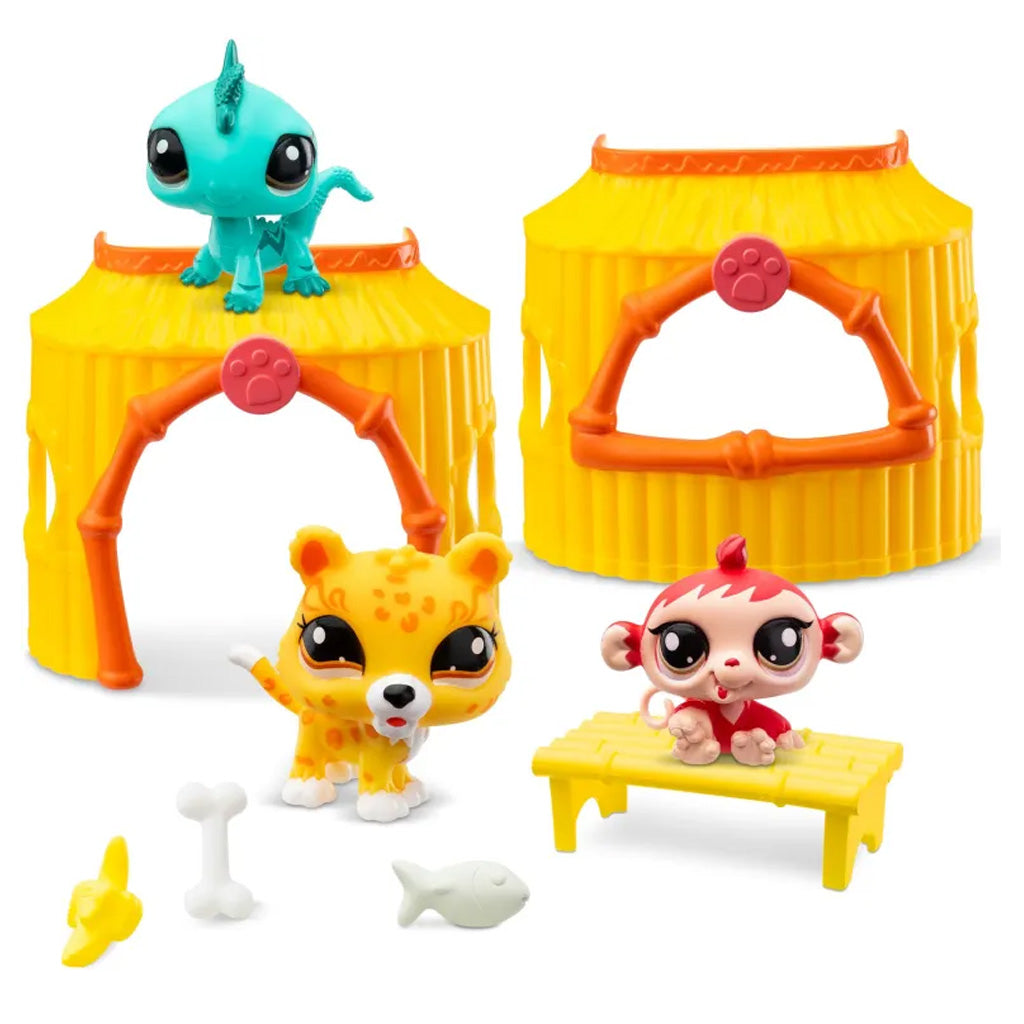 Littlest Pet Shop Collector Set – Jungle Figures with Accessories – Basic Fun