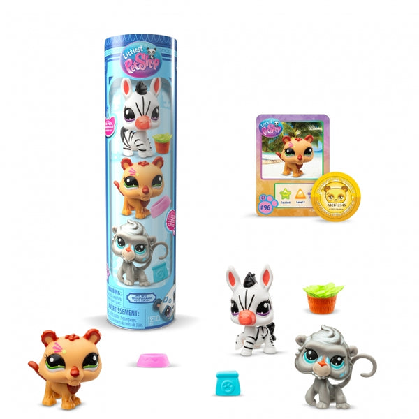 Littlest Pet Shop Collector Set – 3 Figures in Tube – Basic Fun