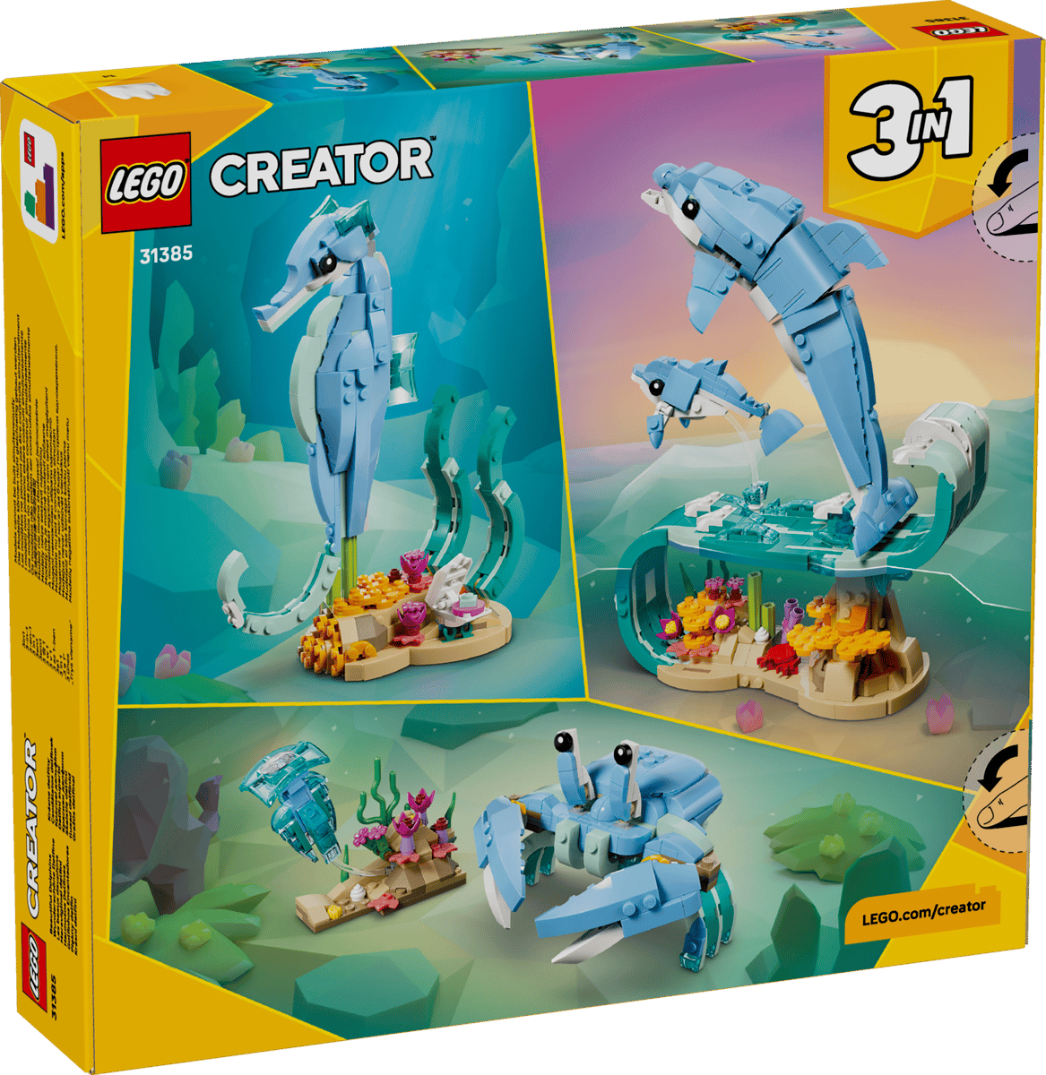 Creator 3-in-1 Sea Animals: Beautiful Dolphins