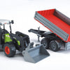BRUDER CLAAS Nectis 267 F with Frontloader & Tipping Trailer