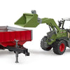 Fendt Vario 211 with Front Loader & Tipping Trailer