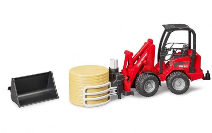 BRUDER Schäffer Compact Loader 2630 with Bale Gripper & 1 Bale