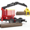 BRUDER Forestry Trailer with Loading Crane, Grab & 4 Tree Trunks