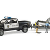Police Pickup with Light & Sound Module, Trailer, Boat & Figures
