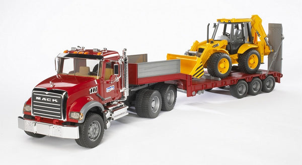 MACK Granite Truck with Low Loader & JCB 4CX Backhoe Loader