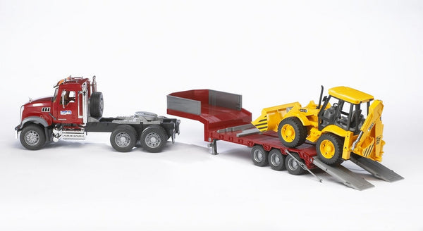 MACK Granite Truck with Low Loader & JCB 4CX Backhoe Loader