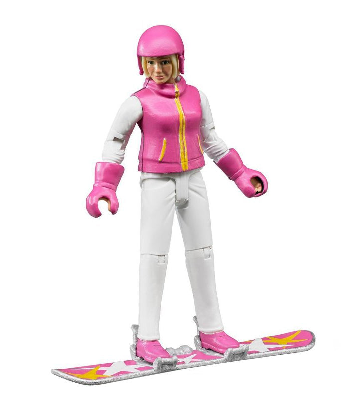 BRUDER bworld – Snowboarder with Accessories