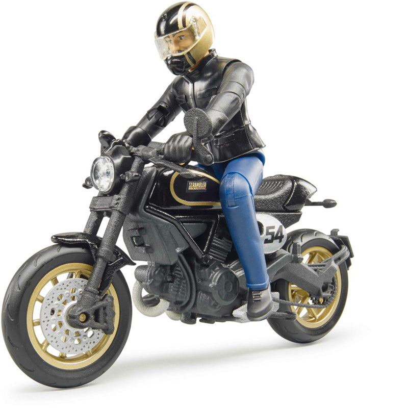 BRUDER bworld – Ducati Scrambler Café Racer με Αναβάτη