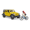 BRUDER Jeep Wrangler Rubicon Unlimited με Ποδηλάτη & Ποδήλατο Βουνού