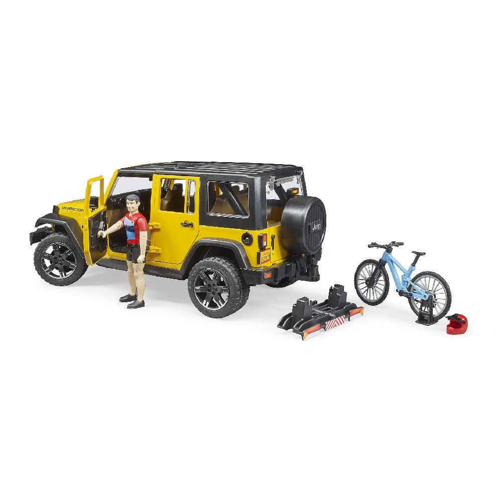 BRUDER Jeep Wrangler Rubicon Unlimited με Ποδηλάτη & Ποδήλατο Βουνού