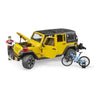 BRUDER Jeep Wrangler Rubicon Unlimited με Ποδηλάτη & Ποδήλατο Βουνού