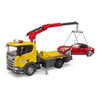 BRUDER Scania Super 560R Tow Truck with Light & Sound Module & Roadster