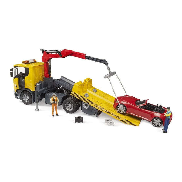 BRUDER Scania Super 560R Tow Truck with Light & Sound Module & Roadster