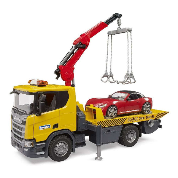 BRUDER Scania Super 560R Tow Truck with Light & Sound Module & Roadster