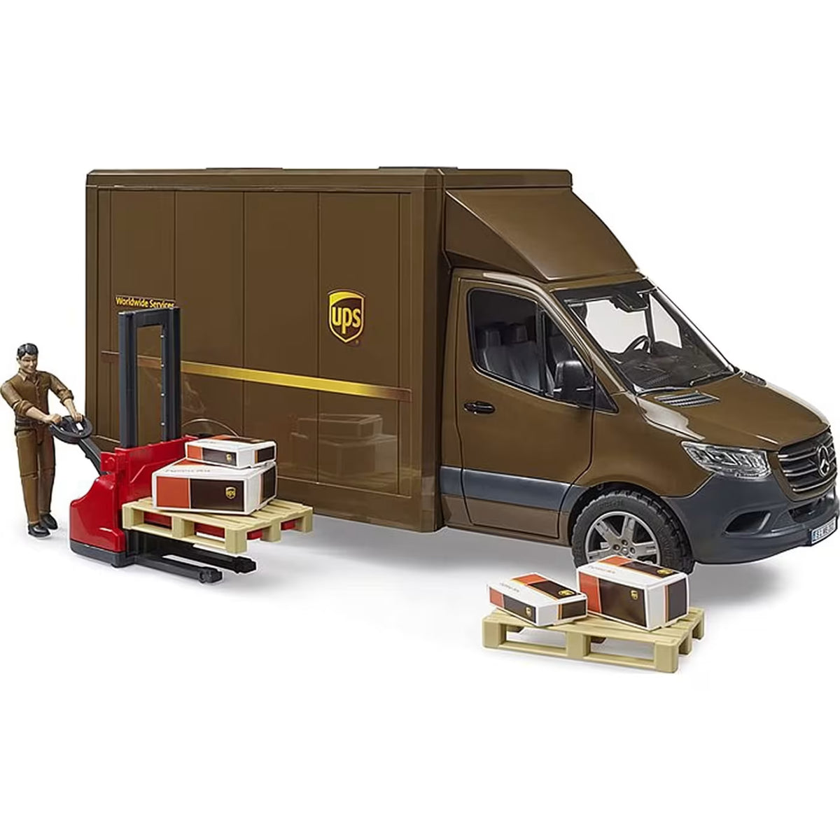 BRUDER Mercedes-Benz Sprinter UPS with Driver & Accessories